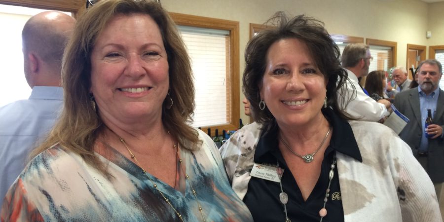 Debra Bulak, St. Johns County Chamber of Commerce membership manager and Tracey Phillips of Promotional Presence.